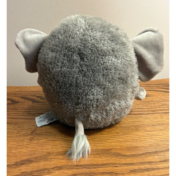Russ Plush Elephant Round Ball 9" Gray & Pink Soft Stuffed Animal Vintage - Picture 4 of 7